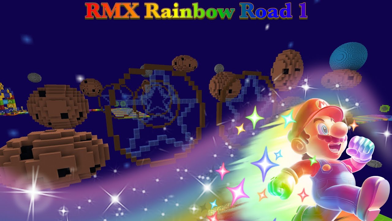 RMX Rainbow Road 1 Minecraft Mario Kart Tour *Remastered*  (Happy New Year's! 2026)