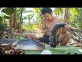 Cooking Big Fish Recipe - Steaming Fishes With Mushroom