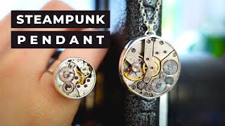 Make a necklace with WATCH PARTS! Silversmithing tutorial step by step