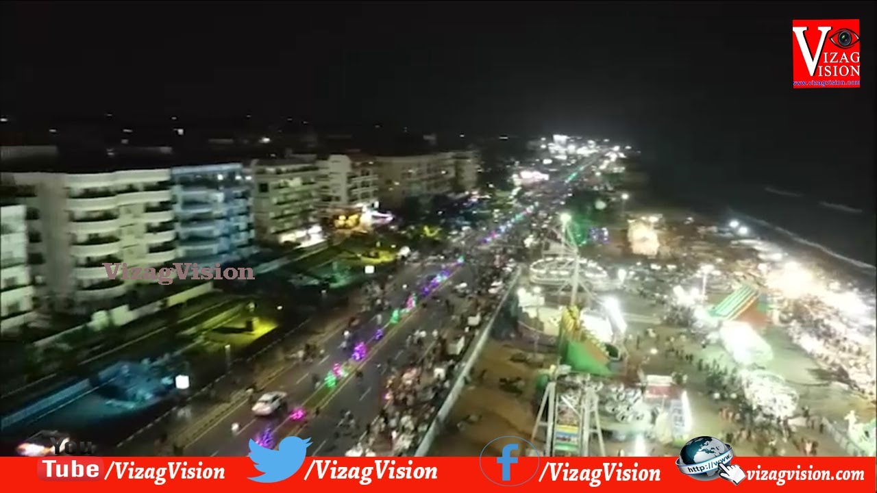 "Visakha Utsav" Drone Visuals at RK Beach Road in Visakhapatnam,Vizagvision...