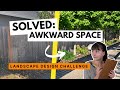 Awkward space between fence and sidewalk  landscape design problem solved