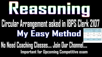 Circular Arrangement / REASONING /SBI/RAILWAY/SSC/IBPS/P&RD