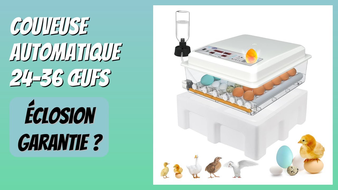 Couveuse Automatique 38 Œufs - Taux d'Éclosion 98%(Poulet & Volailles)