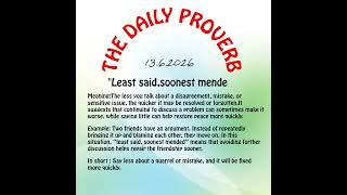 The Daily Proverb-Least said,soonest mended.📚 #learningenglish #learnenglish #english