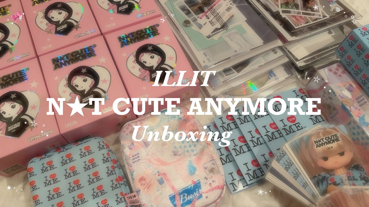 【シークレット自引きできるか…】NOT CUTE ANYMORE大量開封🩵🩷⋆˙｜ILLIT｜아일릿｜앨범 언박싱｜album unboxing｜トレカ｜ASMR｜アルバム開封｜ENG SUB