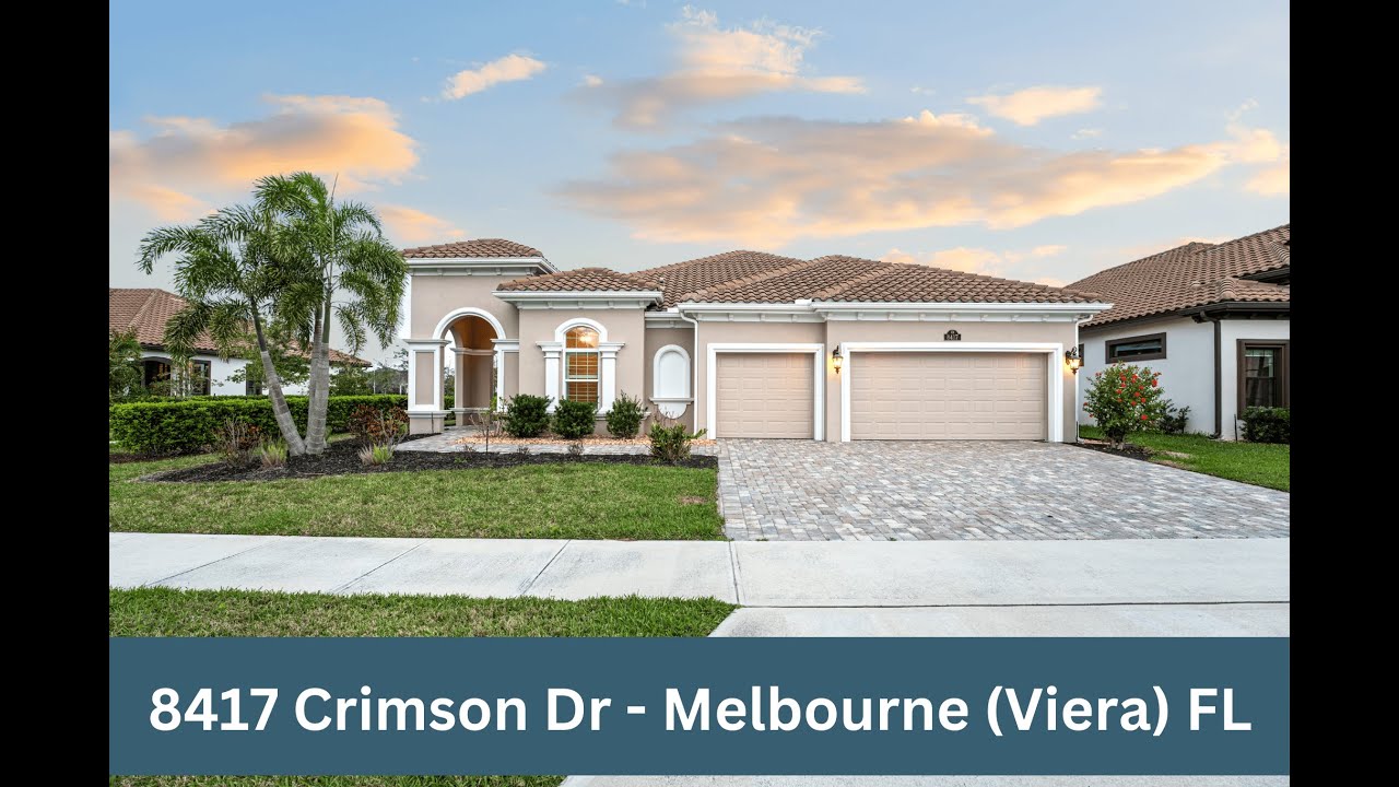 8417 Crimson Dr, Melbourne (Viera), FL | Lakefront - 4-Bed + Den, 3.5 Ba , 3-Car Garage MLS 1038554