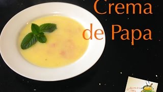 Receta de Crema de papa súper fácil y económico - La receta de la abuelita