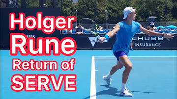Holger Rune Return of Serve (Tennis Footwork & Technique Explained)