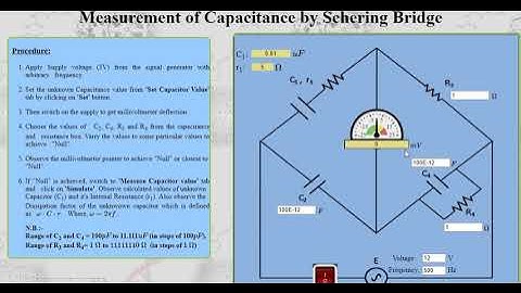 MEASUREMENT OF CAPACITANCE BY SCHERING BRIDGE
