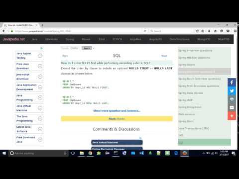 How do I order NULLS first while performing ascending order in SQL? | javapedia.net