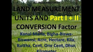 Measurement of Land in Kanal Marla, Bigha Biswa, Killa, Acre, Hectare Plot Area Measurement Part 1&2