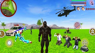 Black Panther Rope Hero: Vice Town City Crime Simulator #1 - Android Gameplay screenshot 5
