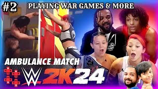 WAR GAMES & AMBULANCE MATCH | WWE 2K24 GAMEPLAY #2