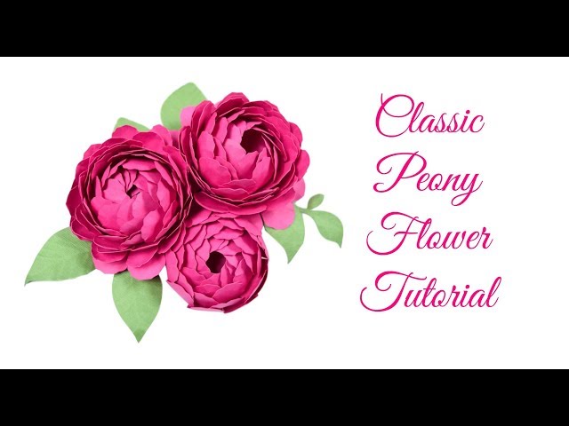 Step by Step Easy Peony Paper Flower Tutorial - YouTube step-by-step-easy-peony-paper-flower-tutorial-youtube