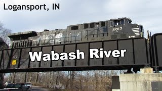 Trains on the Wabash River Bridge in Logansport!