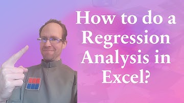How to do a Regression Analysis in Excel?