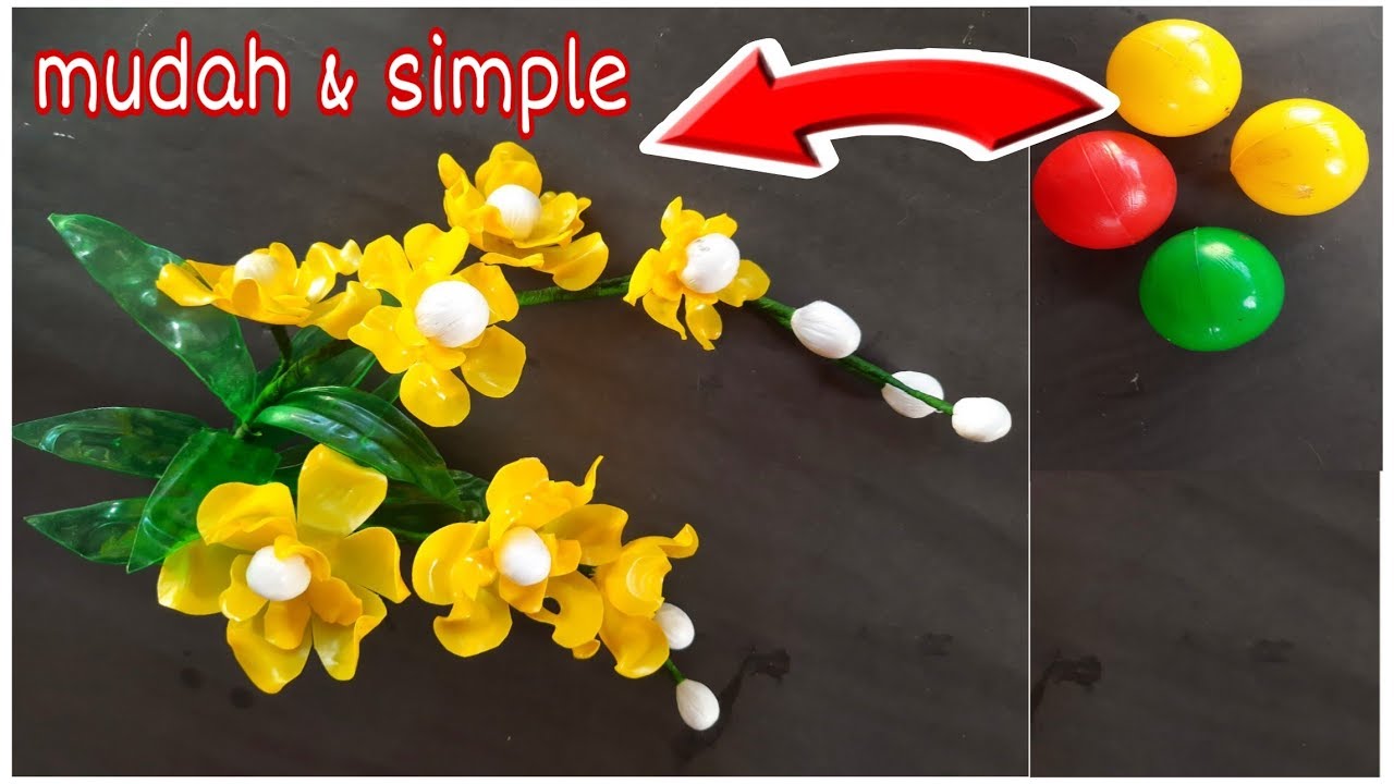 ide kreatif bunga dari barang bekas tak terpakai