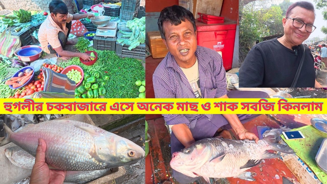 হুগলীর চকবাজারে এসে অনেক মাছ ও শাক সবজি কিনলাম। Fresh Fish & Vegetable Market | My Experience | 4K|