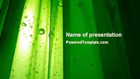 Green Curtain PowerPoint Template by PoweredTemplate.com