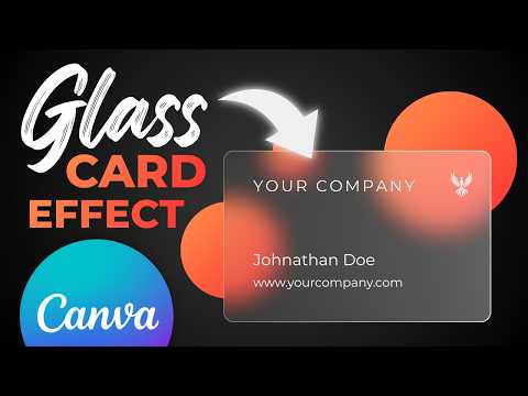 How to Make GLASS Card Effect in Canva