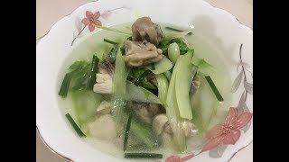 ស្ងោរស្ពៃជាមួយសាច់មាន់ chicken soup with vegetable, daily easy foods for fast cooking