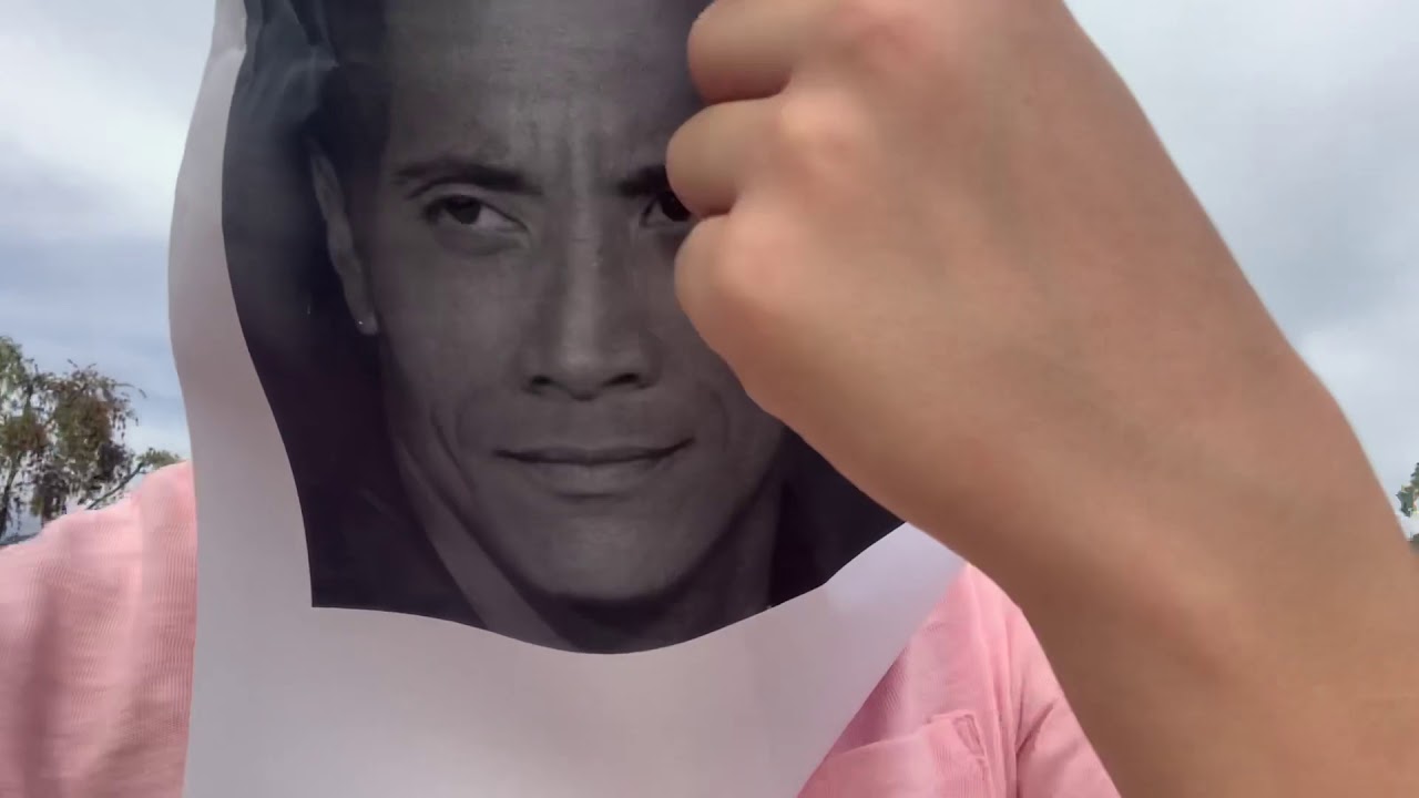 Walking around with Dwayne Johnson on my face