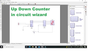 up and down counter in circuit wizard | simulation of up and down counter in circuit wizard