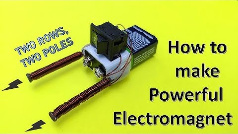 Hoe maak je thuis een krachtige elektromagneet || Twee rijen, twee polen || Wetenschappelijk project