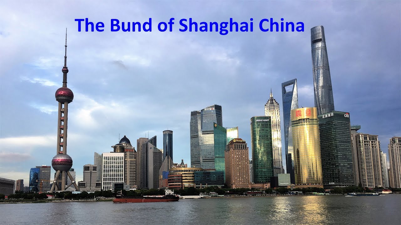 Scenic view of the Bund of Shanghai, China September 2018