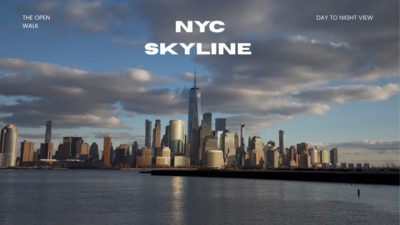 New York City Skyline View Walk from Newport, Jersey City | Day to Night View 🌆🌃  @TheOpenWalk   