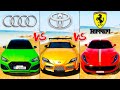 Toyota supra vs ferrari 812 superfast vs audi rs5  gta 5 mods which super car is best