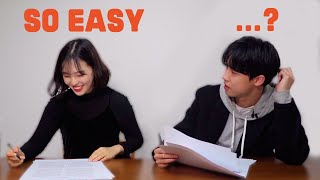 Taking An English Exam With A Korean Girl l Korean SAT/Yanadoo