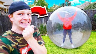 TRAPPING MY GIRLFRIEND IN A GIANT BUBBLE!