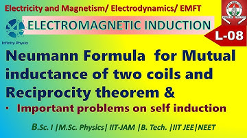 L 8 Neumann formula for mutual inductance of two coils and reciprocity theorem B.Sc.