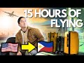 Flying abroad for 15 hours usa to iloilo city  philippine travel vlog