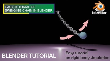 create swinging chains (rigid body physics simulation) blender 2.90 tutorial