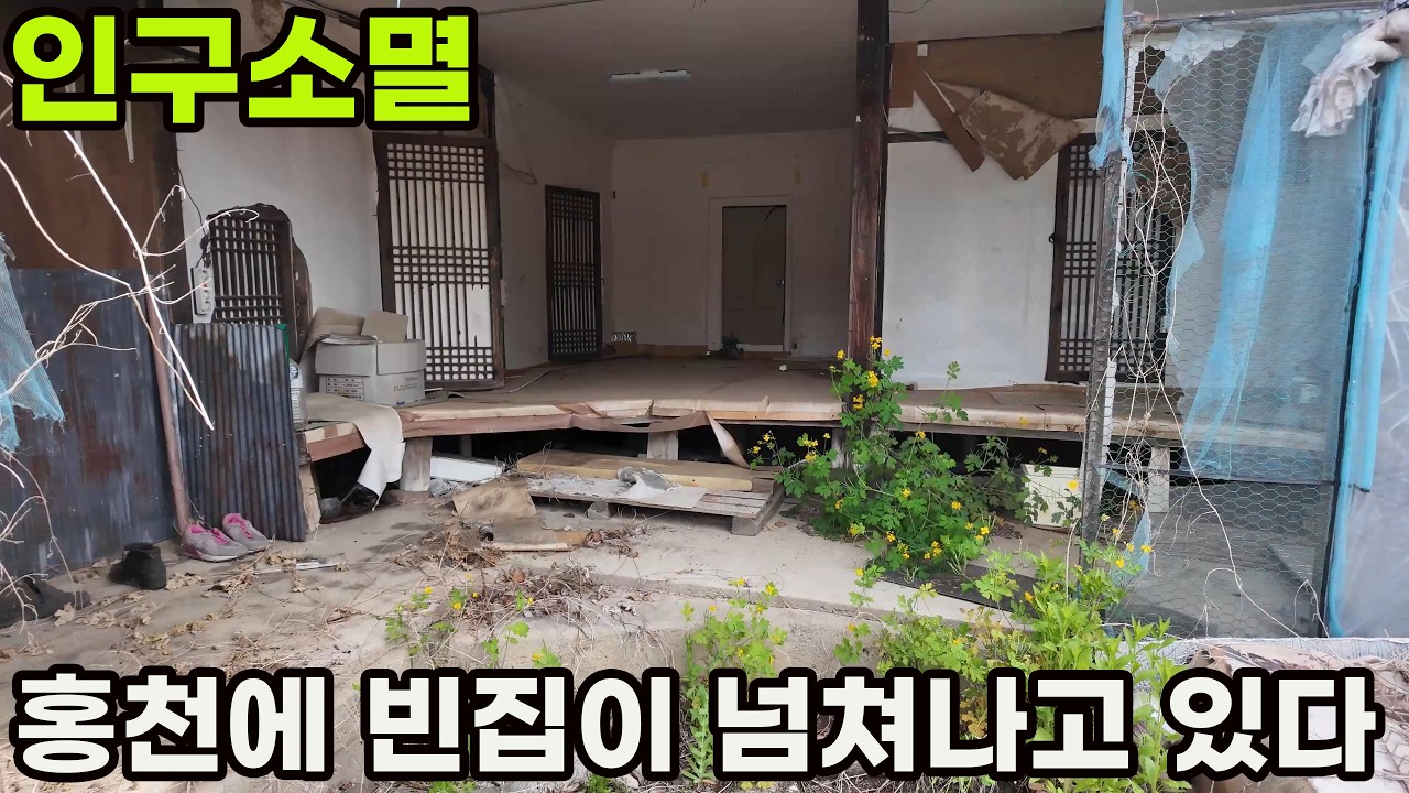 빈집이 이렇게나?  홍천의 작은 마을 4k 걷기 영상