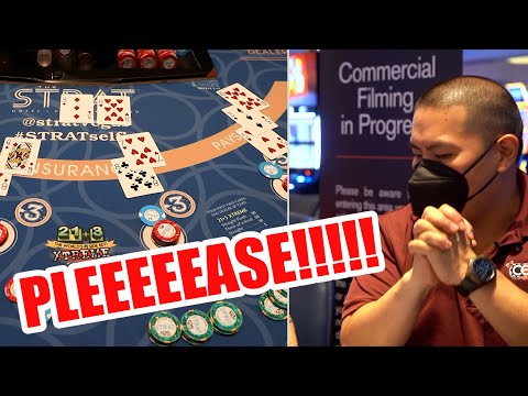 CAN WE WIN BIG!? - LIVE BLACKJACKAT STRAT LAS VEGAS #3