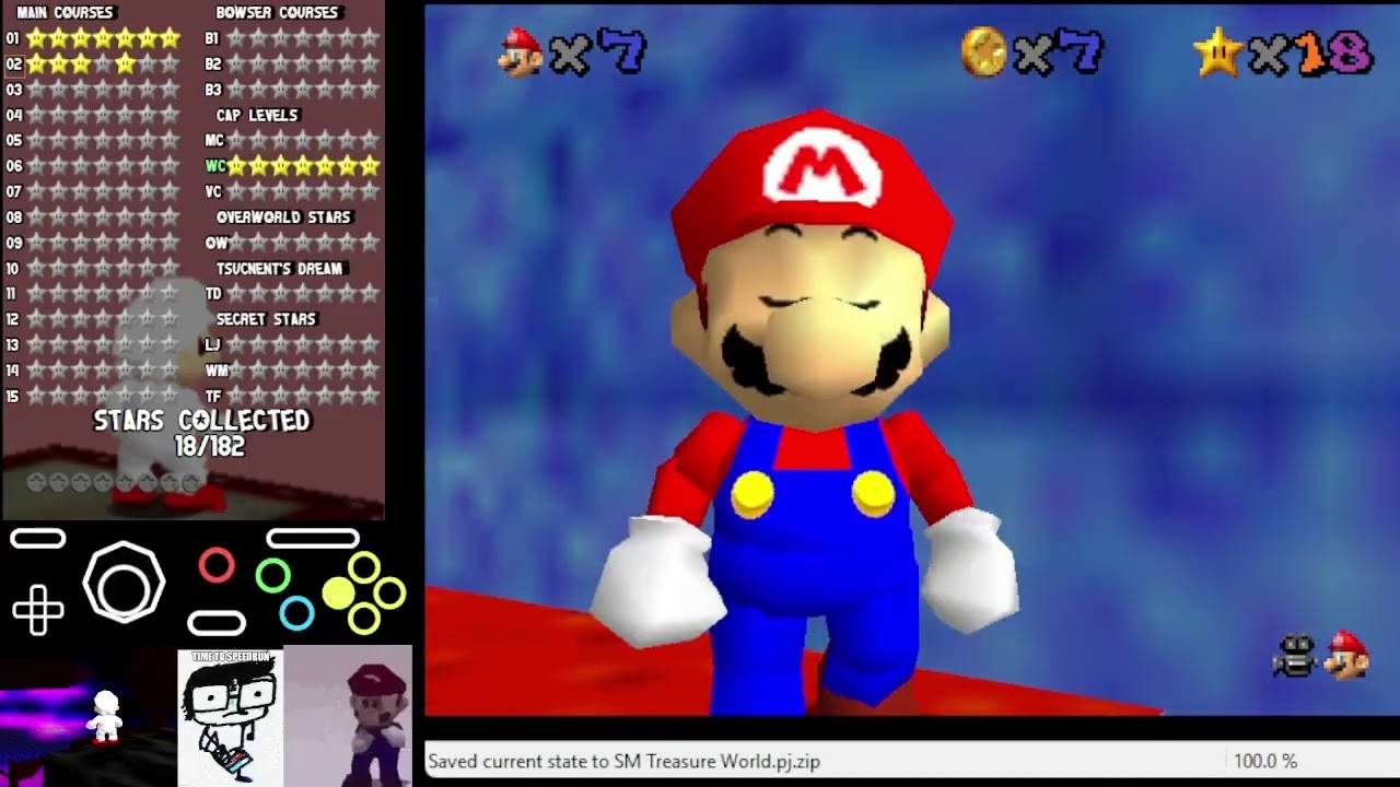 Super Mario Treasure World - C2: Sky High Castle (2/3, savestateless)