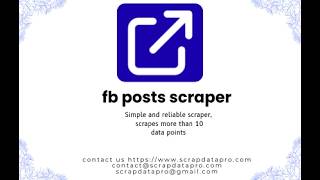 Facebook Post Scraper Chrome Extension