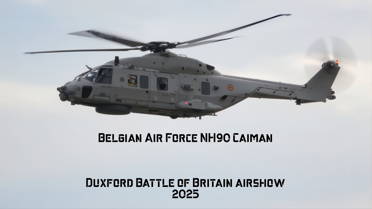 4K Belgian Air Force NH90 Caiman at Duxford Battle of Britain airshow 2025