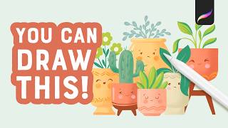 Cute Procreate Illustration Tutorial: Plant Pals