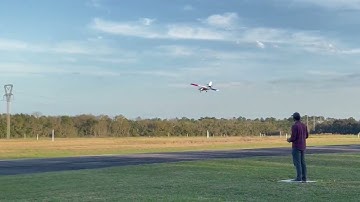 New Wing First Flight  for DBF 2022 - Bouncy Landing!