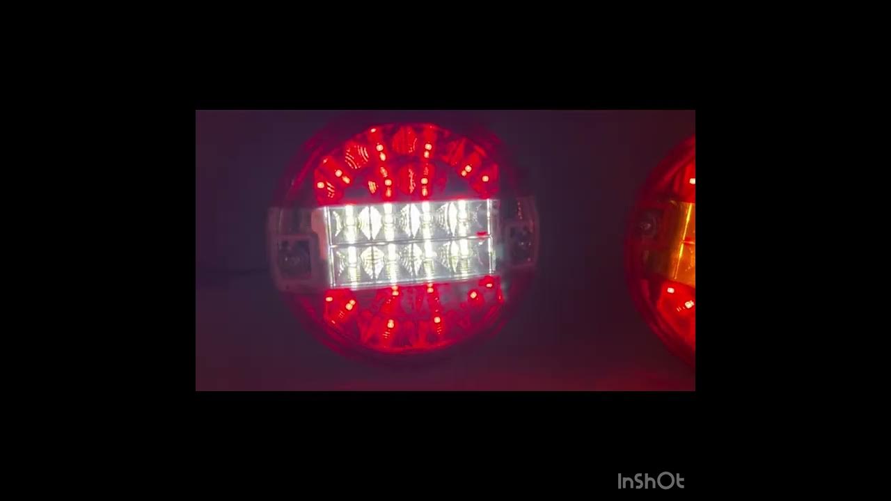 Фонарь задний круглый светодиодный на 24В - YouTube