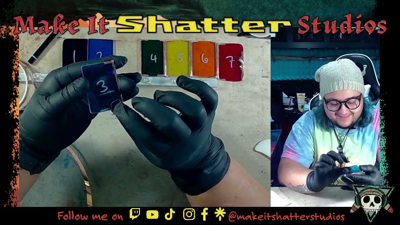 Make It Shatter Studios | Stained Glass & Hang | Quick Chakra Foiling Live Stream!