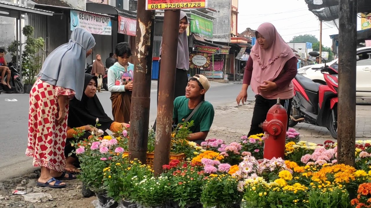 Pasar Pegandon kabupaten KENDAL JATENG | Suasana Pasar Kembang 20 April 2023