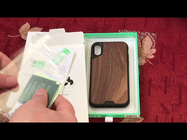 Mous case for Iphone X walnut back