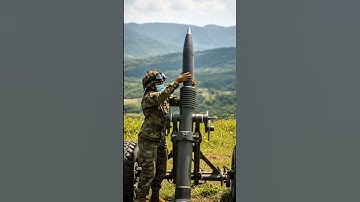 Female Soldier Firing Mortar One Second Later BOOM 💥 #army #military #soldiers #armylife #mortarfire