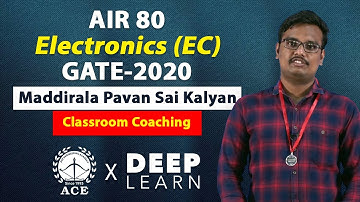 Mr Maddirala Pavan Sai Kalyan, GATE-2020 All India 80th Ranker in Electronics(EC) ACE DeepLearn
