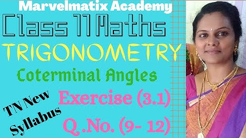 11-TN Maths Exercise 3.1 Question 9 to 12 in Tamil #Trigonometry #PDF_Solutions_11thstd #marvelmatix